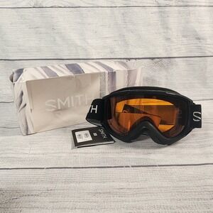 Smith Cascade Classic Ski Goggles Black Frame Amber Lens CN2LBK16 New